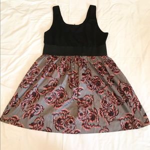 Elle Gray/Pink Skater Dress